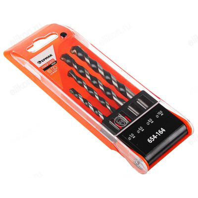 Набор ударных сверл по бетону Ермак, серия Profi 654-164-4