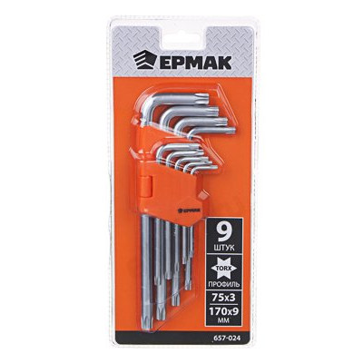 Набор ключей Torx - профиль Ермак 657-024