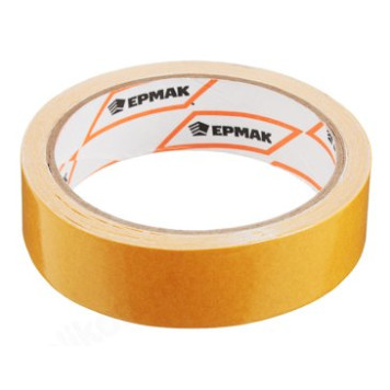 Лента клейкая двухсторонняя ЕРМАК 25мм*10м 669-187