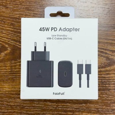 Зарядка сетевая FaizFull FC236 BLACK CC + кабель-1