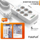 Фильтр сетевой FaizFull FU20 5M WHITE c/з выкл.