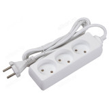 Удлинитель ФАZА FE-03- 500 (3 роз. - 5м, шторки), 6А, Макс. нагрузка 2500 Вт