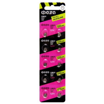 Батарейка AG1 LR621 364, 1,5 V, 15 mAh