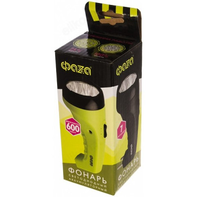 Фонарь ручной ФАZA  Accu F2-L07 аккумуляторный (7 LED, 2 режима, 4v - 400 mА/ч, до 10 ч)-3