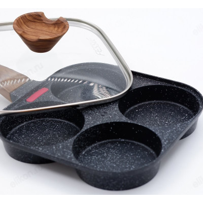 Сковорода для омлета FESSLE FE-JP3520 с крышкой 20см-2