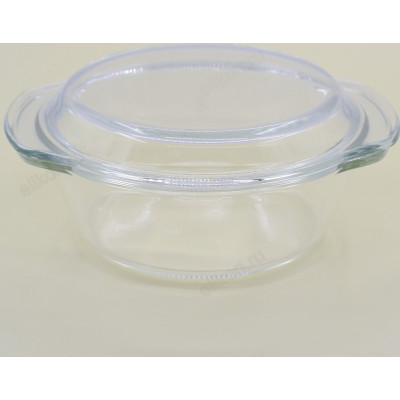 Кастрюля стекло для СВЧ 1л FE-SJB1 с крышкой-1