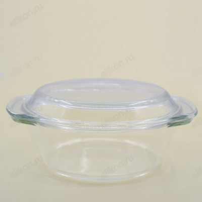 Кастрюля стекло для СВЧ 1л FE-SJB1 с крышкой-2