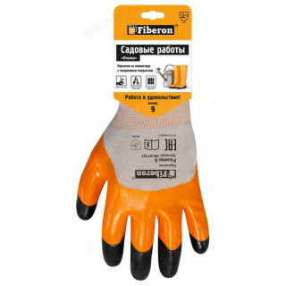 Перчатки полиэстер нитриловое покрытие Fiberon: ПЧЕЛКА