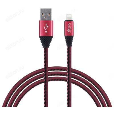 Кабель FORZA 443-009 для зарядки iP, 1м, 2A, премиум, пластик-2