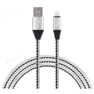 Кабель FORZA 443-009 для зарядки iP, 1м, 2A, премиум, пластик-5