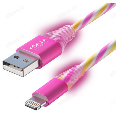 Кабель USB - ip 1м 1.5А FORZA Конфетти 443-037-1