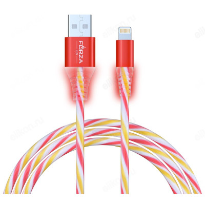 Кабель USB - ip 1м 1.5А FORZA Конфетти 443-037-4