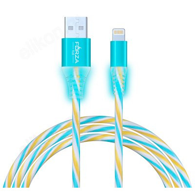 Кабель USB - ip 1м 1.5А FORZA Конфетти 443-037