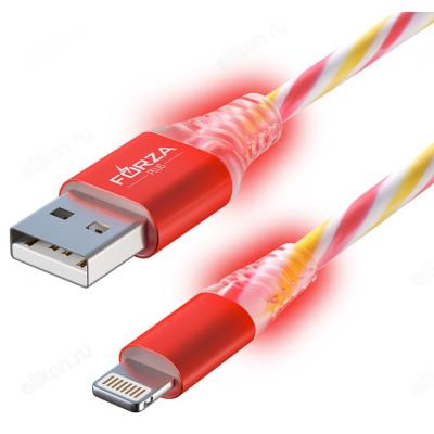 Кабель USB - ip 1м 1.5А FORZA Конфетти 443-037-5