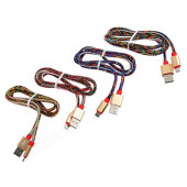 Кабель USB - micro USB 1м 1.5A FORZA 470-049 тканевая оплетка
