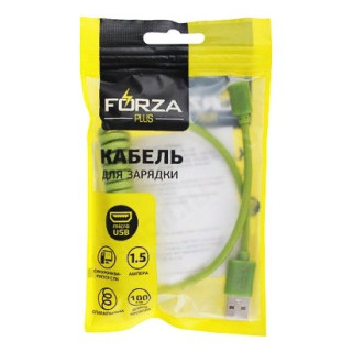 Кабель micro USB - USB 2м 1,5A FORZA 470-070 спиральный, оплетка PU