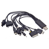 Кабель USB - 10в1 24см FORZA 916-005 универсальный