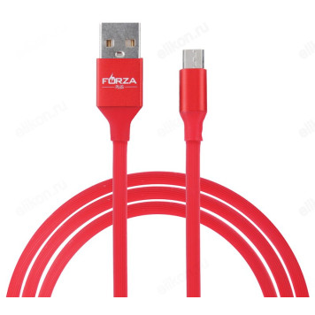 Кабель USB - micro USB 1м 2A FORZA Лето, прорезиненный, 916-062-2