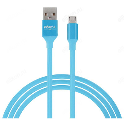 Кабель USB - micro USB 1м 2A FORZA Лето, прорезиненный, 916-062-3