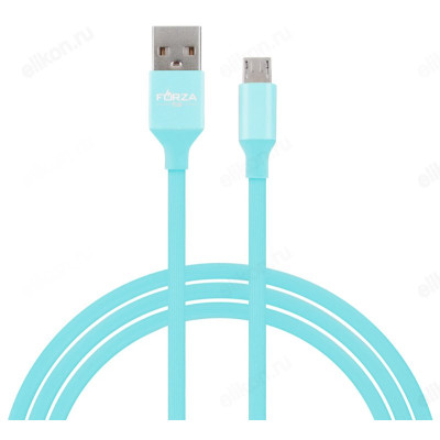 Кабель USB - micro USB 1м 2A FORZA Лето, прорезиненный, 916-062-4