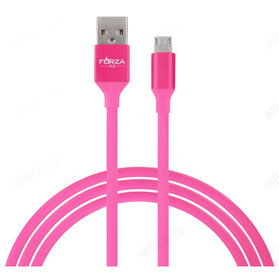 Кабель USB - micro USB 1м 2A FORZA Лето, прорезиненный, 916-062-5