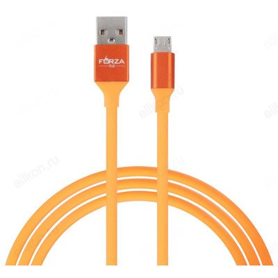 Кабель USB - micro USB 1м 2A FORZA Лето, прорезиненный, 916-062-6