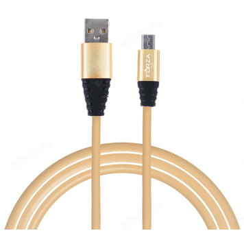 Кабель USB - micro USB 1м 2А FORZA Перламутр, пластик-2