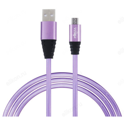 Кабель USB - micro USB 1м 2А FORZA Перламутр, пластик-3