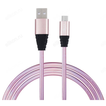 Кабель USB - micro USB 1м 2А FORZA Перламутр, пластик-4