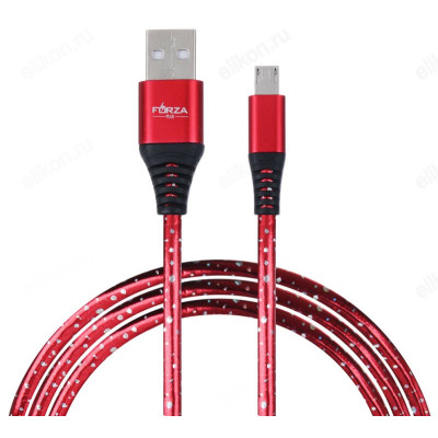 Кабель micro USB - USB 1м 2А FORZA 916-224 оплетка 
