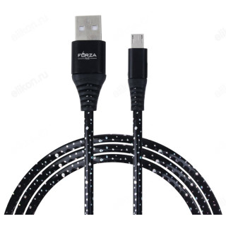Кабель micro USB - USB 1м 2А FORZA 916-224 оплетка 