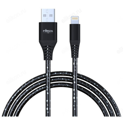 Кабель USB - ip 1м 2А FORZA Звездное небо 916-225-2