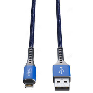 Кабель USB - ip 1м 2,4А FORZA Адреналин 931-011-1