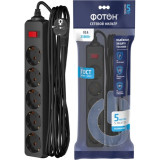 Фильтр сетевой ФОТОН SP 10-55ES 5м 5розеток чёрный