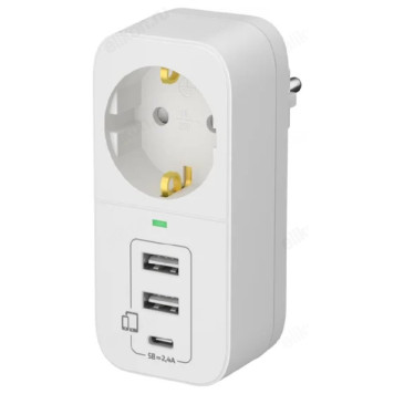 Адаптер сетевой ФОТОН AM 16-1E-USB-A2C1 25726 белый