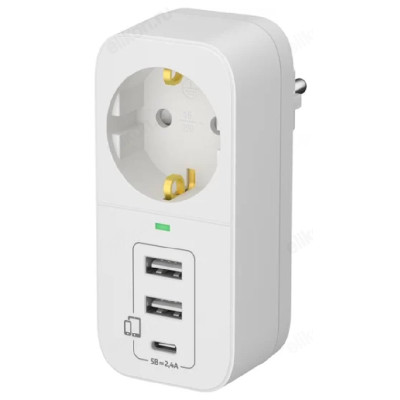 Адаптер сетевой ФОТОН AM 16-1E-USB-A2C1 25726 белый