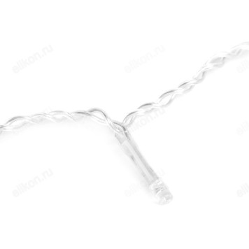 Гирлянда светодиодная Занавес CL-200WW, 2,1*1,5м, 200LED,тепл.белый, прозр. шн. 1,5м,220в, IP20, Fun-2