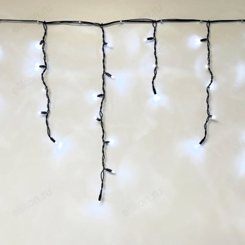 Гирлянда уличная Бахрома SIC-120W, 3.0*0.7м,120 ламп,хол.бел,IP60,черн.шн.1.5м,СОЕД,Funray