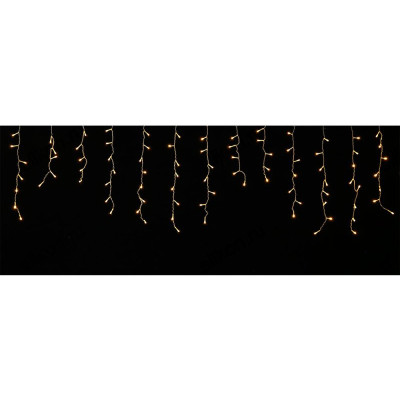 Гирлянда светодиодная «Бахрома» IC-72WW, 1.6*0.7м, 72 LED, тепл.бел., прозрачн. шнур 1,5м, Funray