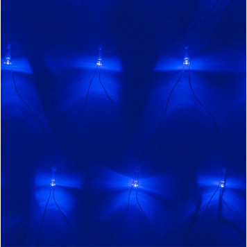 Гирлянда светодиодная Cетка ML-144B, 1.5*1.5м, 144 LED, синий,шнур 1,5м, Funray-3
