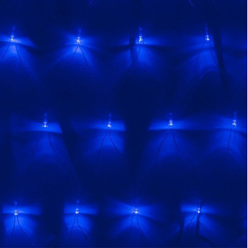 Гирлянда светодиодная Cетка ML-144B, 1.5*1.5м, 144 LED, синий,шнур 1,5м, Funray