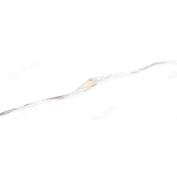 Гирлянда светодиодная Нить, SE-STRING-550W, 5м, 50 LED, холодный белый, 3*АА, серебр. шнур 0,3м, Fun-1
