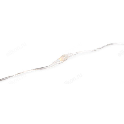 Гирлянда светодиодная Нить, SE-STRING-550W, 5м, 50 LED, холодный белый, 3*АА, серебр. шнур 0,3м, Fun-1