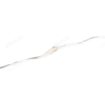 Гирлянда светодиодная Нить, SE-STRING-550W, 5м, 50 LED, холодный белый, 3*АА, серебр. шнур 0,3м, Fun-2