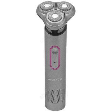 Бритва роторная Galaxy line GL4210, серебристая/розовая-1
