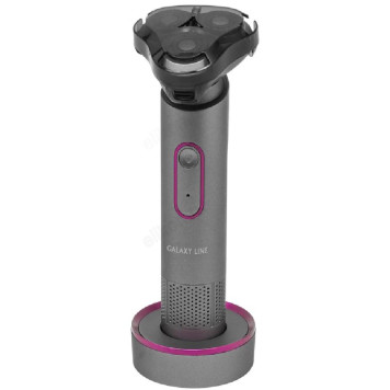 Бритва роторная Galaxy line GL4210, серебристая/розовая