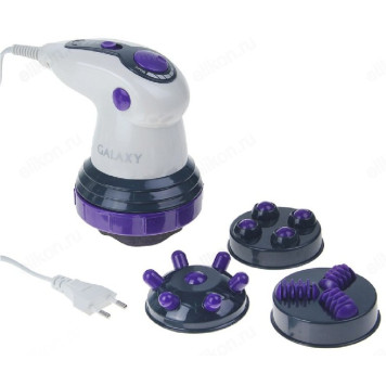 Массажер для тела Galaxy GL 4942, электрический, 50 Вт, 5 насадок, 3 скорости, 220 В, фиолет.1336006-2