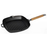 Сковорода-гриль чугунная Гардарика 24*24см съемн ручка