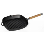 Сковорода-гриль чугунная Гардарика 24*24см съемн ручка Сковорода-гриль чугунная Гардарика 24*24см съемн ручка