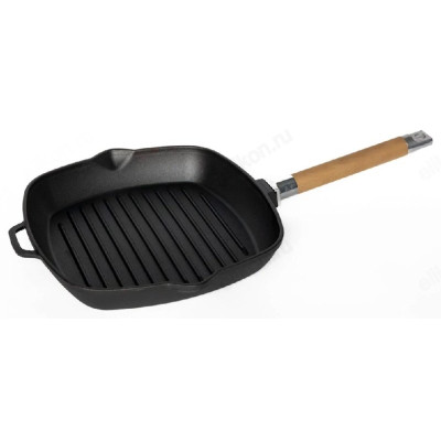 Сковорода-гриль чугунная Гардарика 24*24см съемн ручка